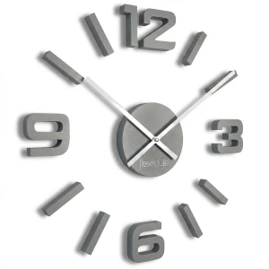 Wanduhr Grau DIY 3D 75cm