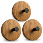 Circle Wall Hook – Oiled Oak, 3-Piece Set