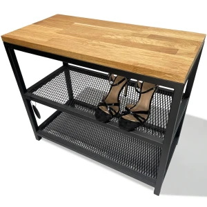 Loft shoe cabinet, oak seat, 60 cm 