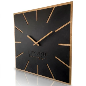 Große Wanduhr schwarz EKO EXACT 60cm