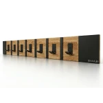 Wandgarderobe loft eiche 80 cm holz metallhaken