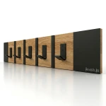 Wandgarderobe loft eiche 60 cm holz metallhaken