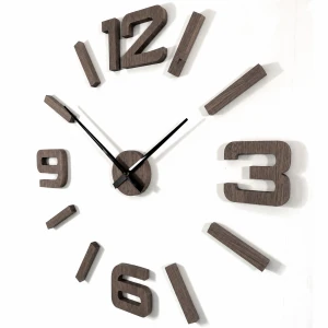 Wanduhr Holz Eiche DIY 3D 130cm braun