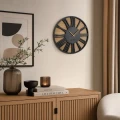 Duży zegar ścienny Roman czarny Loft 50cm