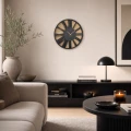 Duży zegar ścienny Roman czarny Loft 50cm