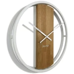 Eichenuhr LOFT OVAL Metall 3d  Weiß