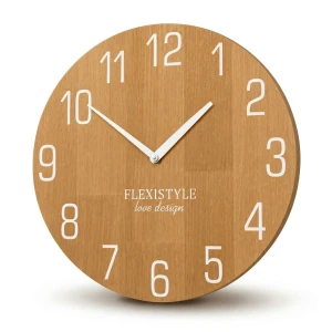 Wanduhr holz modern NATUR 30cm