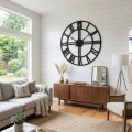 Zegar ścienny duży czarny LOFT 80cm