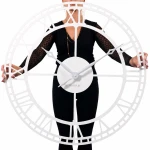  Metallwanduhr Retro 80 cm