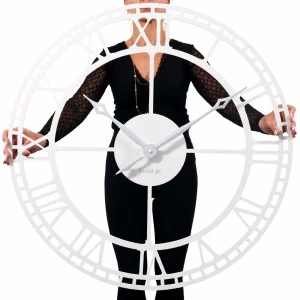  Metallwanduhr Retro 80 cm