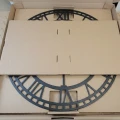 Duży metalowy zegar ścienny czarny 80cm