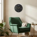 Zegar ścienny Scandic 30cm czarny cichy do salonu