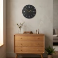Zegar ścienny Scandic 30cm czarny cichy do salonu