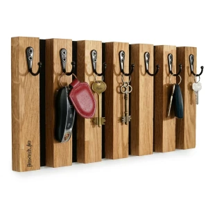 Wooden Key Holder for Keys, Clothes, Towels SLATS 40cm
