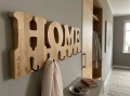 Drewniany wieszak na ścianę HOME Dębowy 50cm