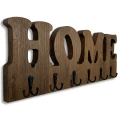 Drewniany wieszak na ścianę HOME Dębowy brązowy 50cm