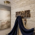 Drewniany wieszak na ścianę HOME Dębowy brązowy 50cm