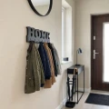 Drewniany wieszak na ścianę HOME Czarny 50cm