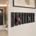 Drewniany wieszak na klucze Lamele 60cm czarny