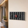 Drewniany wieszak na klucze Lamele 60cm czarny