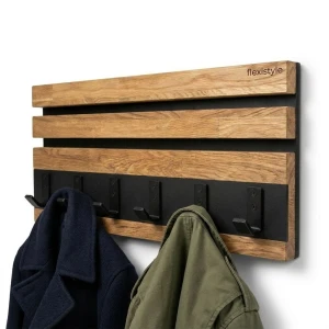 Eichen-Wandgarderobe für den Flur 