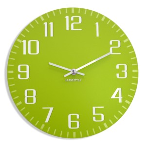 Lesbare Wanduhr FACILE Olive 30cm