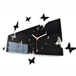 Moderne Uhr Schmetterlinge horizontal