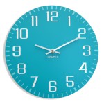 Lesbare Wanduhr FACILE Turquoise 30cm