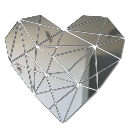Lustro ozdobne Serce Geometryczne naklejane