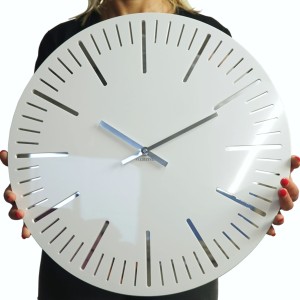 Wanduhr TRIM Wohnzimmer weiß 50cm