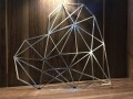 Lustro ozdobne Serce Geometryczne naklejane szablon