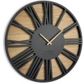 Duży zegar ścienny Roman czarny Loft 50cm