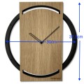 Drewniany zegar ścienny do salonu Wood Oak wymiary