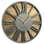 Große Wanduhr holz Roman Loft 50cm