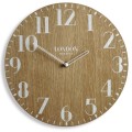 Zegar ścienny do salonu Londyn Retro Wood 30cm
