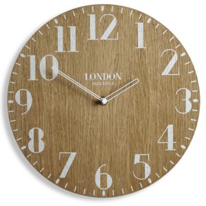 Wanduhr holz London Retro Eiche