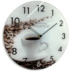 Wanduhr aus Glas Kaffee 30cm