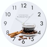 Wanduhr aus Glas Kaffee 3 30cm