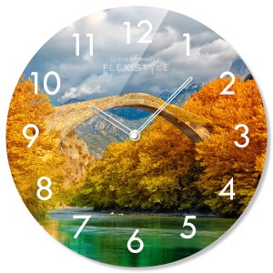 Wanduhr aus Glas Runde 30cm