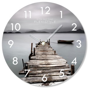 Wanduhr aus Glas Plattform 30cm
