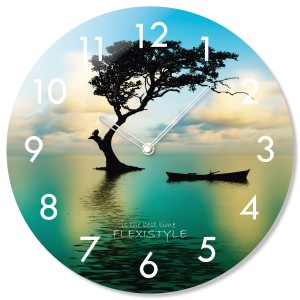 Wanduhr aus Glas BAUM 30cm