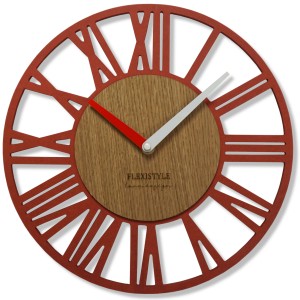 Wanduhr Loft Piccolo 30cm Rot Eiche
