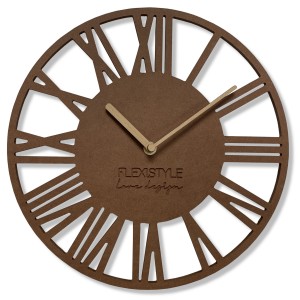 Wanduhr Loft Piccolo 30cm Braun