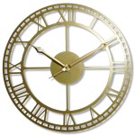 Gold Metallwanduhr Retro 50 cm