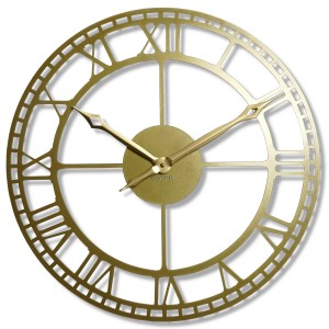Gold Metallwanduhr Retro 50 cm