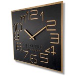 Große Wanduhr schwarz EKO DIGITS 60cm