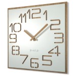 Große Wanduhr Weiß EKO DIGITS 40cm
