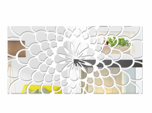 Duże lustro akrylowe Flower Power 140x70cm