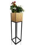  Flowerbed LOFT FIORINO with lamellas 22x22x80 cm