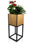 Flowerbed LOFT FIORINO, oak 22x22x50 cm